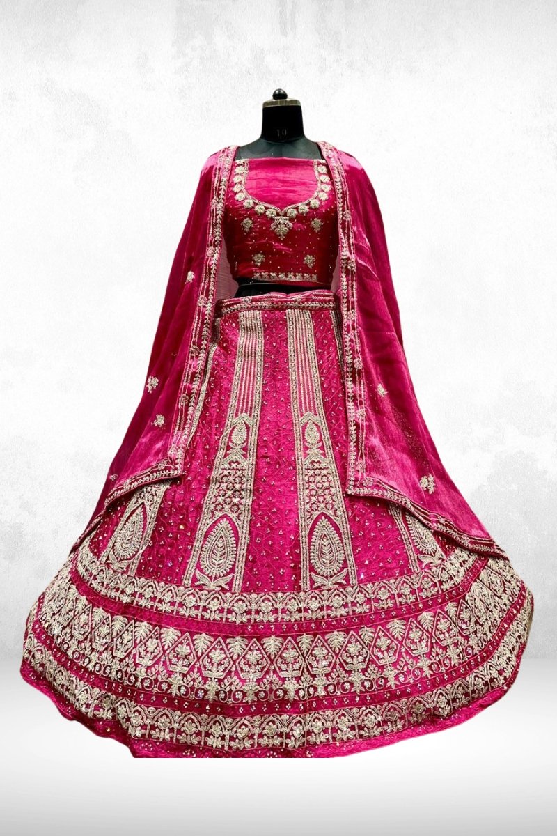 44 Rajdut Olive Lehenga with Jarkan & Sequins - Image 1