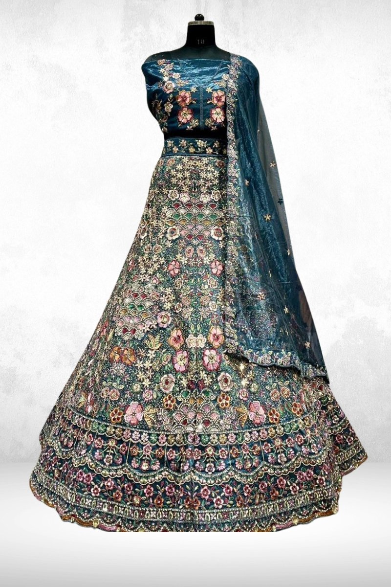 45 Rajdut Maroon Lehenga with Jarkan & Sequins - Image 1