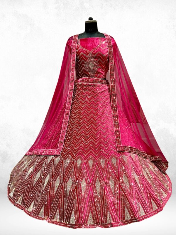 Aajtak Golden Silk Lehenga with Jarkan & Sequins