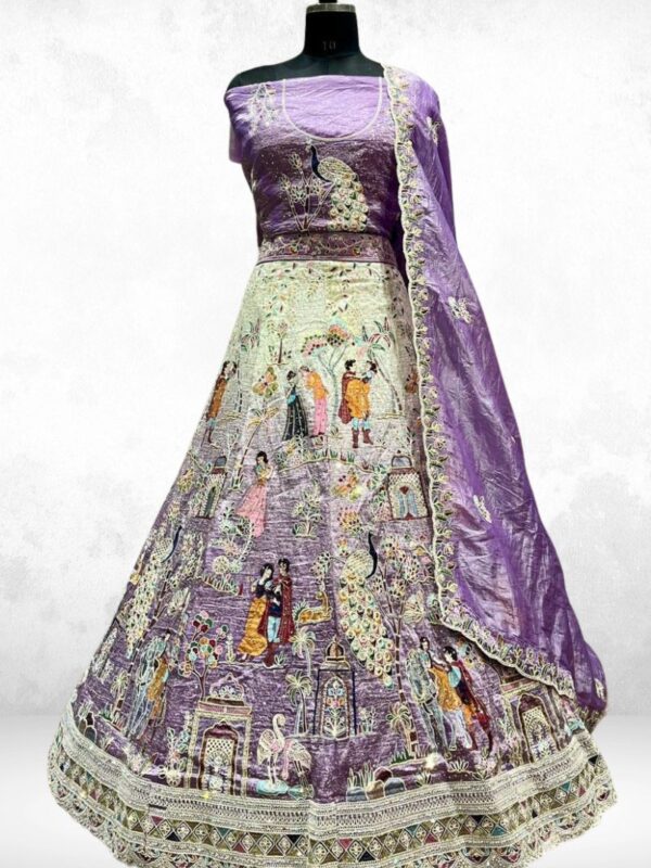 Writer Purple Silver Crush Lehenga