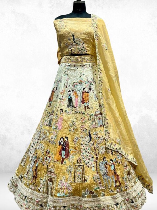 Writer Yellow Silver Crush Lehenga