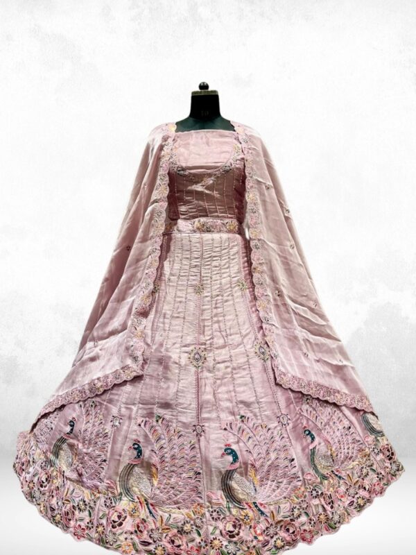 Modi Pink Burberry Lehenga