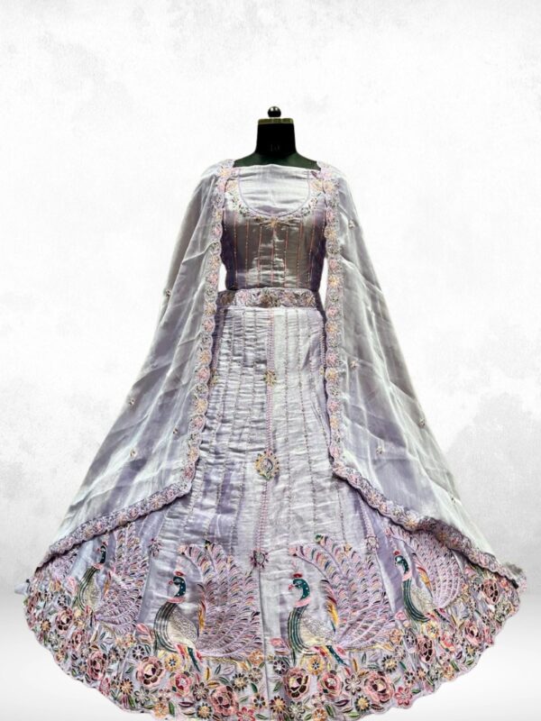 Modi Lavender Burberry Lehenga