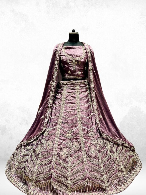 Smoke Purple Lehenga