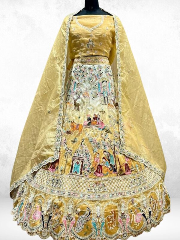 Shadow Yellow Silver Crush Lehenga